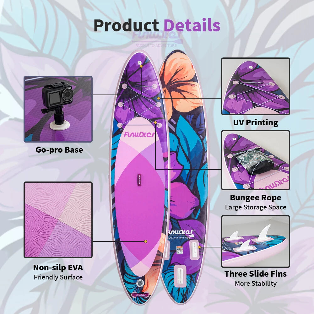 SUP deska v kompletu - Funwater Purple Flower
