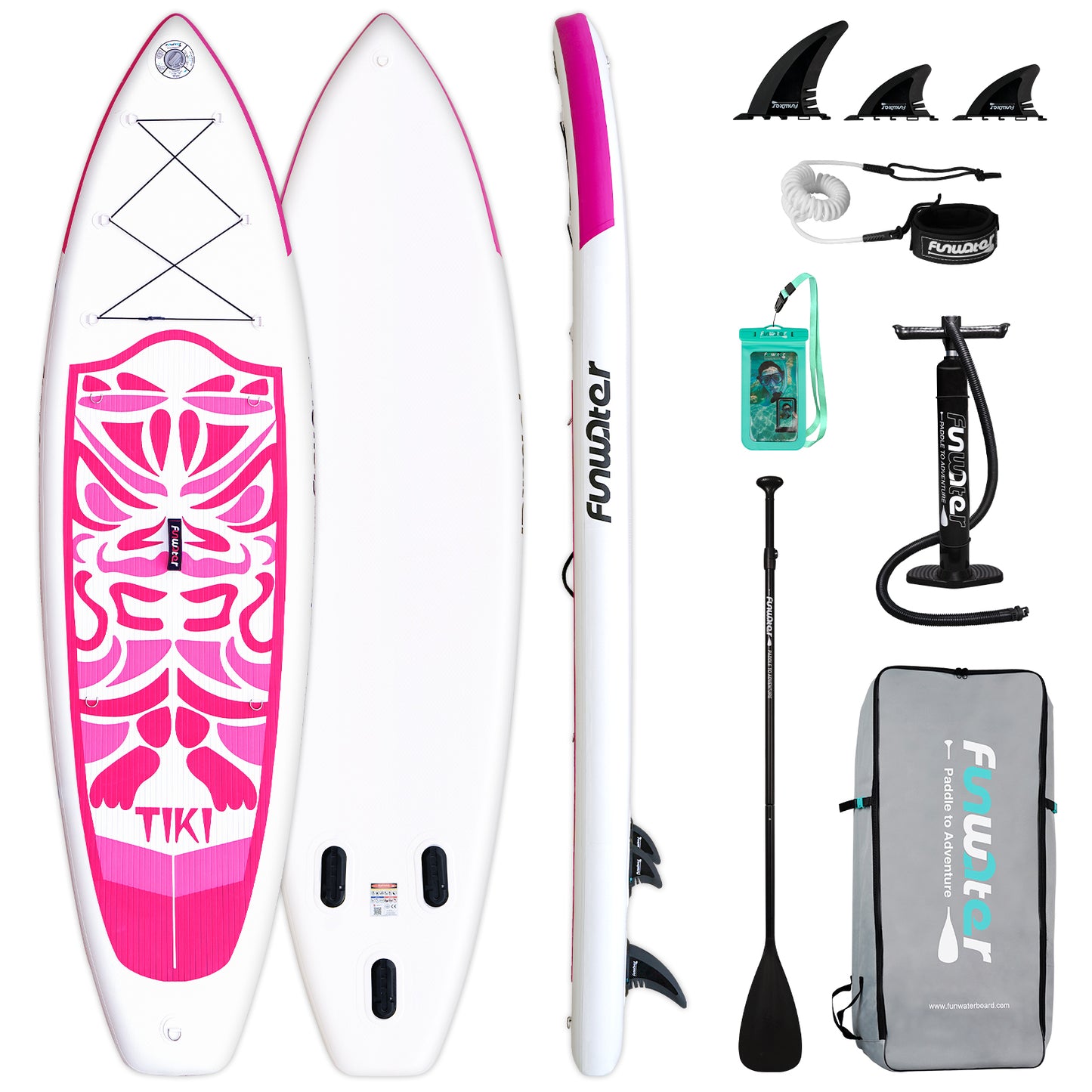 SUP daska u kompletu - FunWater Tiki Pink