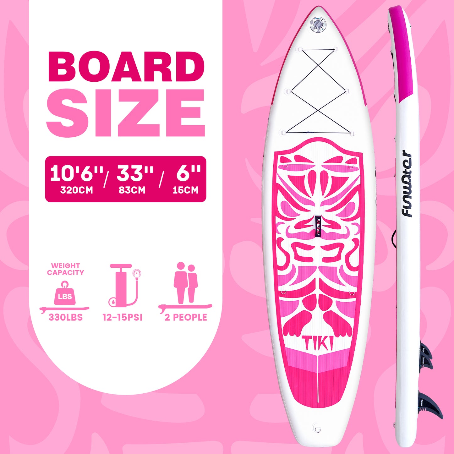 SUP daska u kompletu - FunWater Tiki Pink