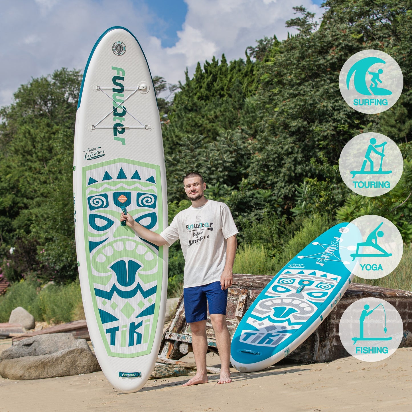 Set SUP dasaka - FunWater Tiki Green