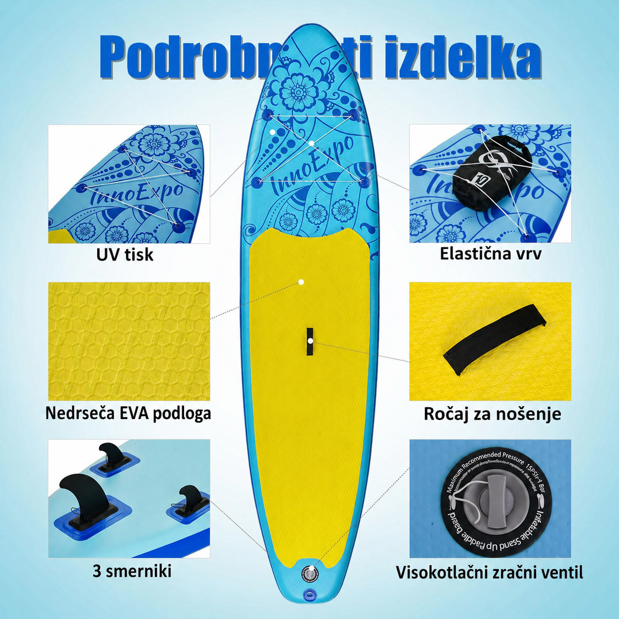 SUP daska u kompletu - Innovate Aloha - Plava