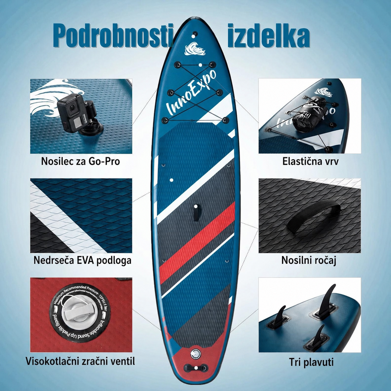 SUP daska u kompletu - Innovate Discovery Blue