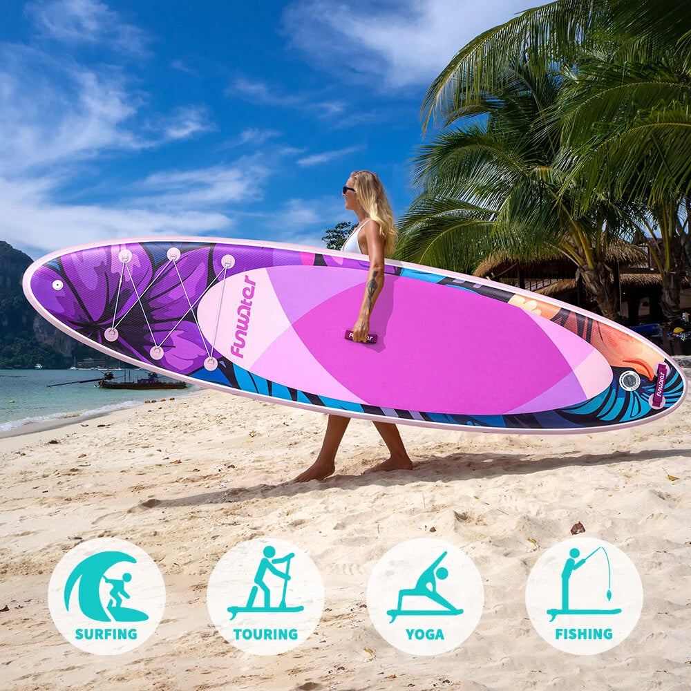 SUP deska v kompletu - Funwater Purple Flower