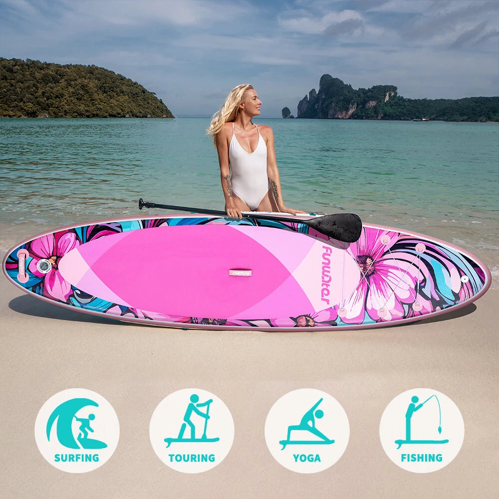 SUP deska v kompletu - Funwater Pink Flower