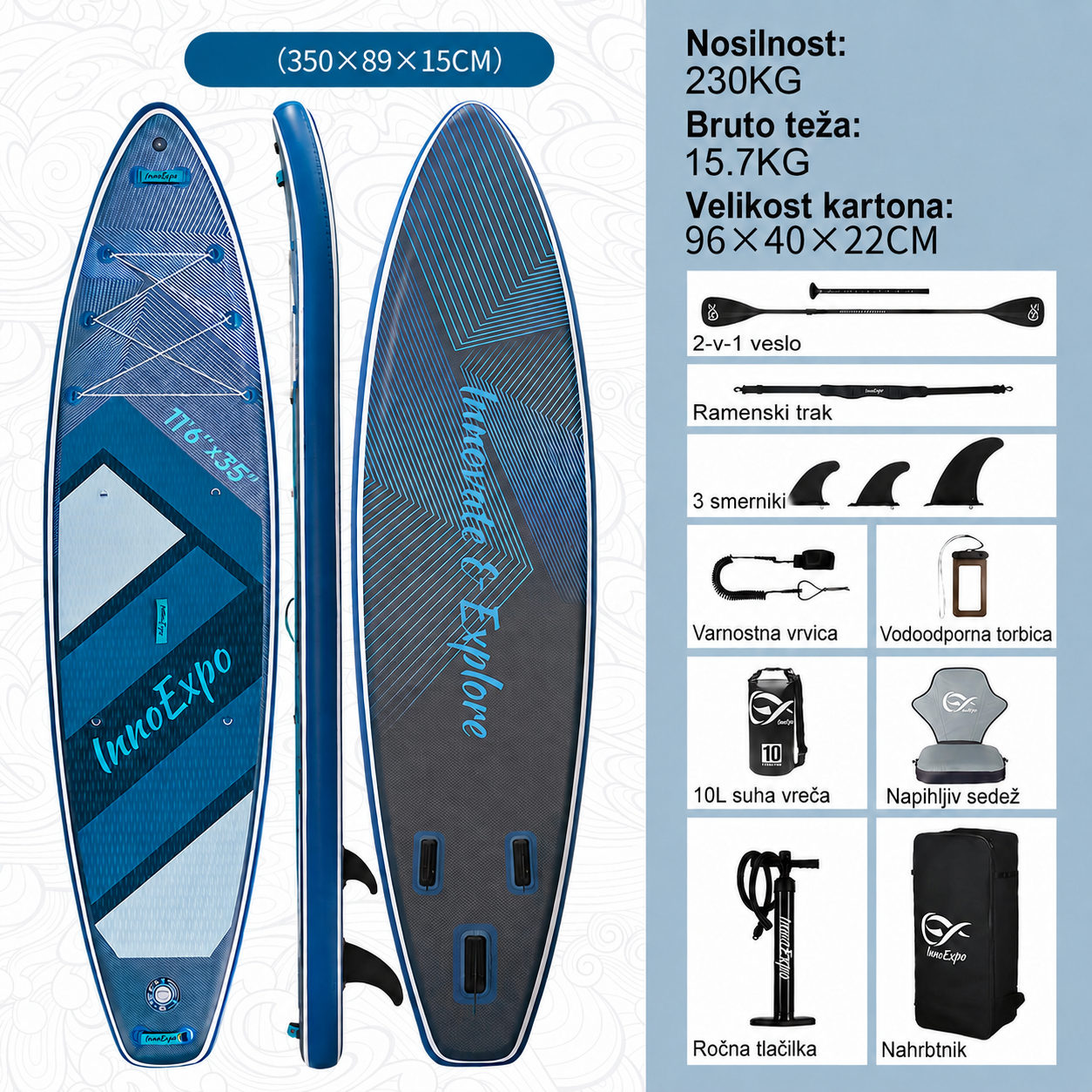 SUP daska u kompletu - Innovate Vogue - Lux