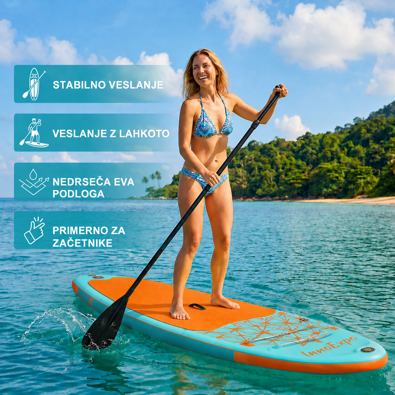 SUP daska u kompletu - Innovate Aloha - Zelena